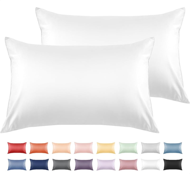 Warmstar 100% Cotton Toddler Pillowcase Set of 2, 600 Thread Count 13x18 Toddler Pillowcases Soft & Breathable, Cotton Travel Pillow Case Cover 13"x 18" with Envelope Closure,White - Image 1
